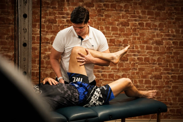 Urosh Babic during sports therapy