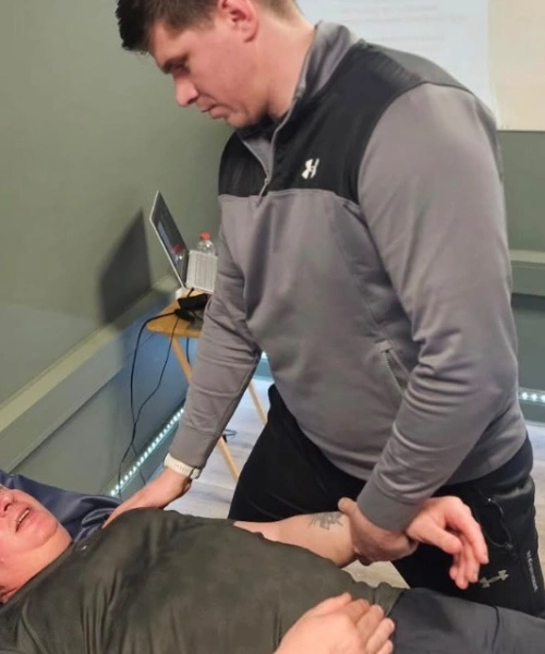 Urosh Babic during therapy session